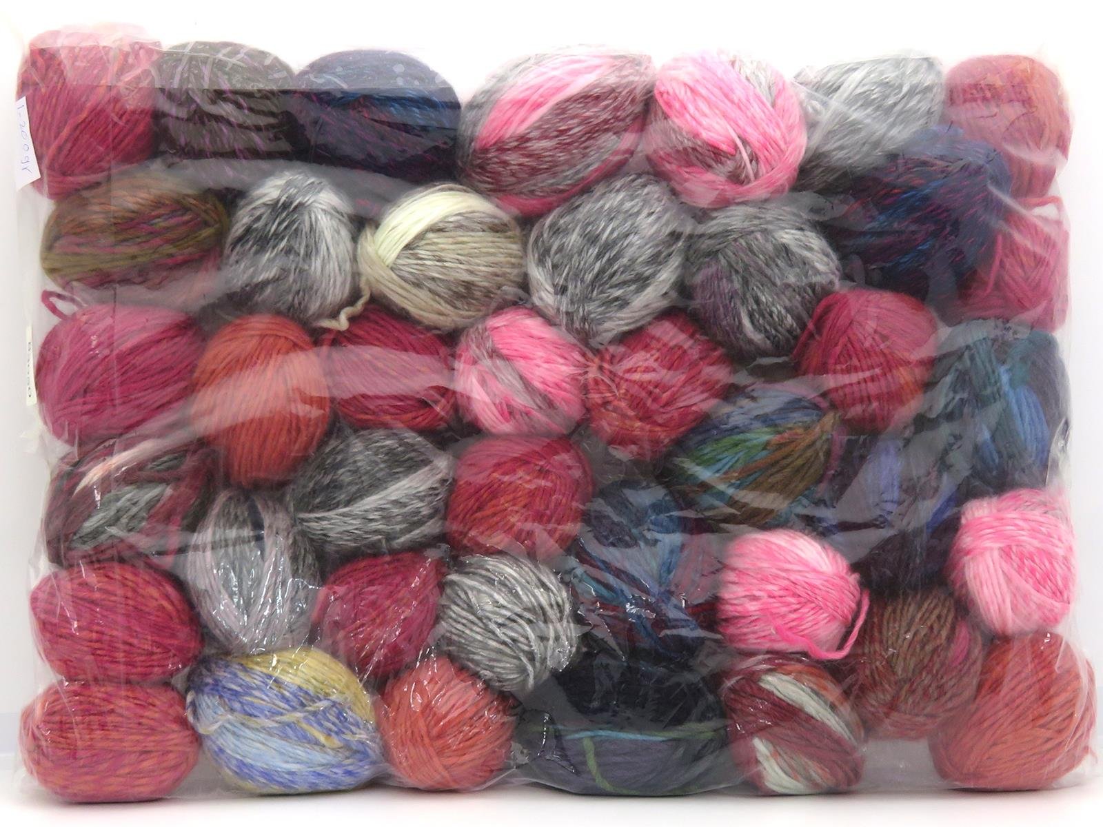 1200 gr ICE YARNS Self Striping Leftover Yarns MIXED LOT Yarn Multicolor