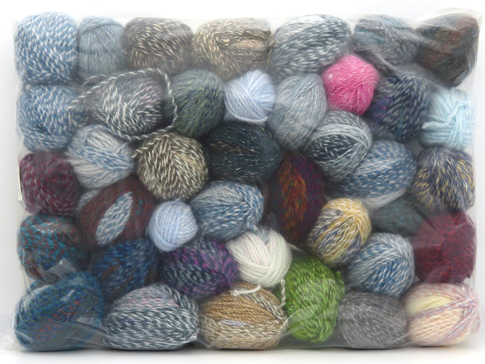 1200 gr ICE YARNS Self Striping Leftover Yarns MIXED LOT Yarn Multicolor