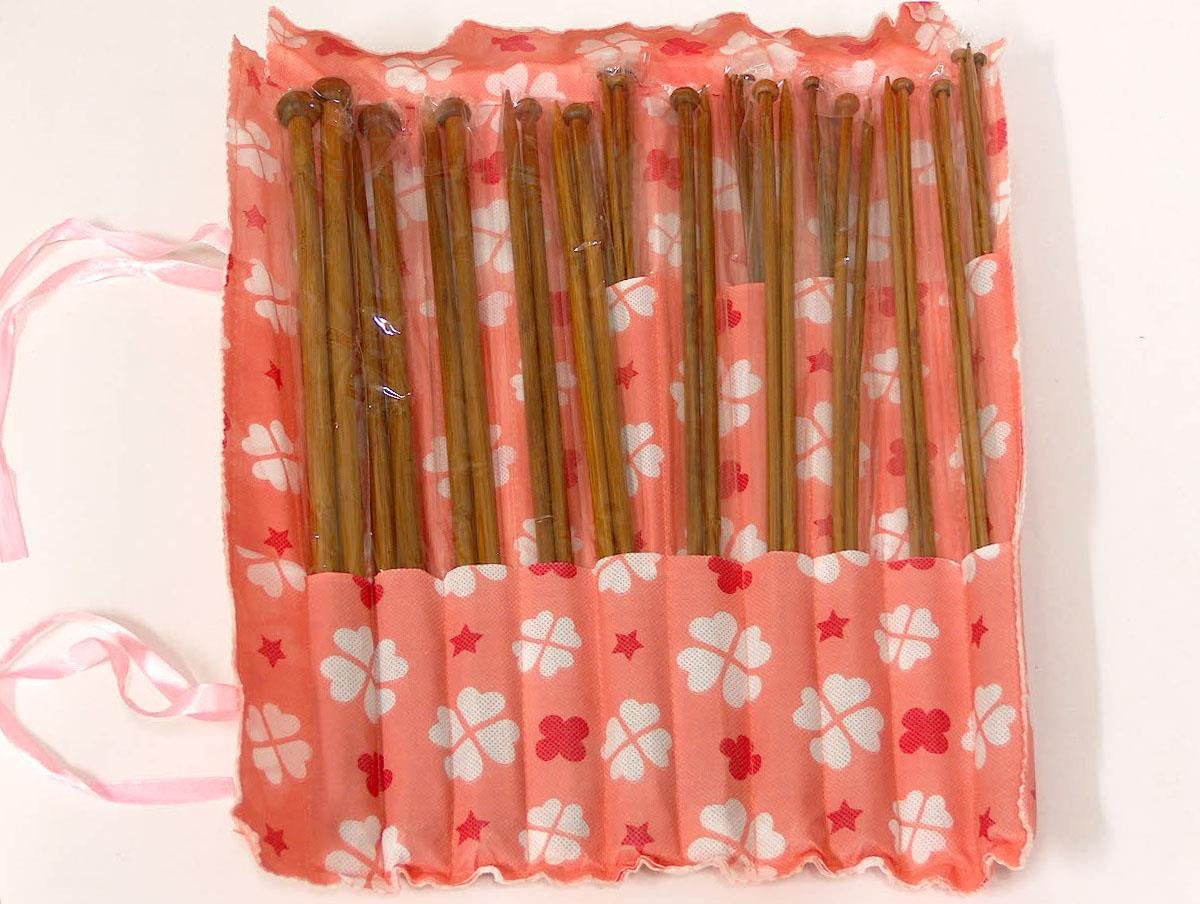 18 Sizes Bamboo Knitting Needles .