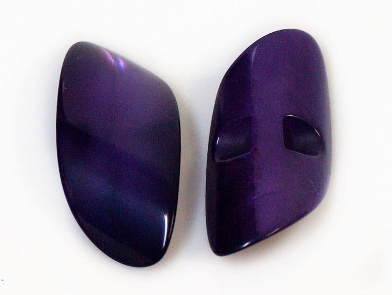 2 Buttons - 4cmx2cm Purple