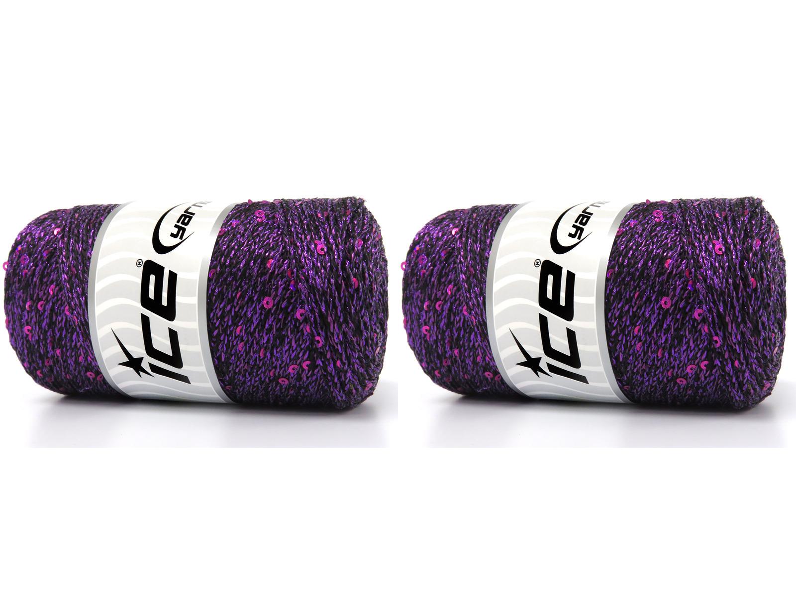 2x200gr. MACRAME GLITZ PAILLETTE Metalik Simli Mor Metalik Simli, Yazlık İplikler, Makrame, Boncuklu Pullu, Tığ İşi, Worsted