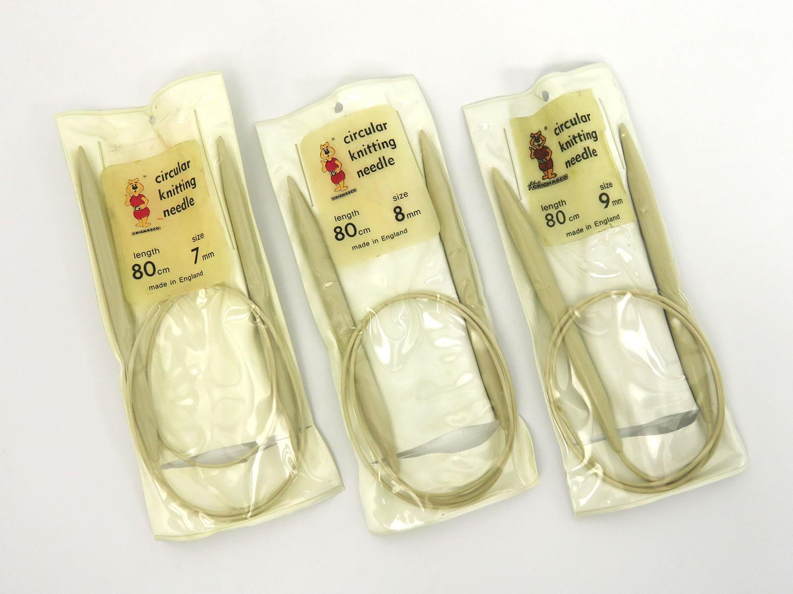 3 Sizes Set Grignasco Circular Knitting Needles .