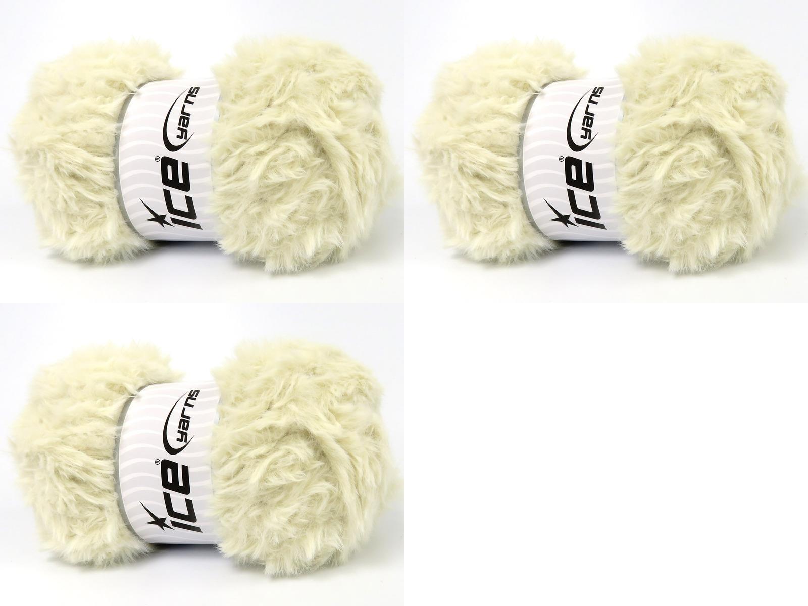 3x100gr. BUNNY FUR  Açık Krem Yumoş, Sakallı, Kışlık, Çok Kalın