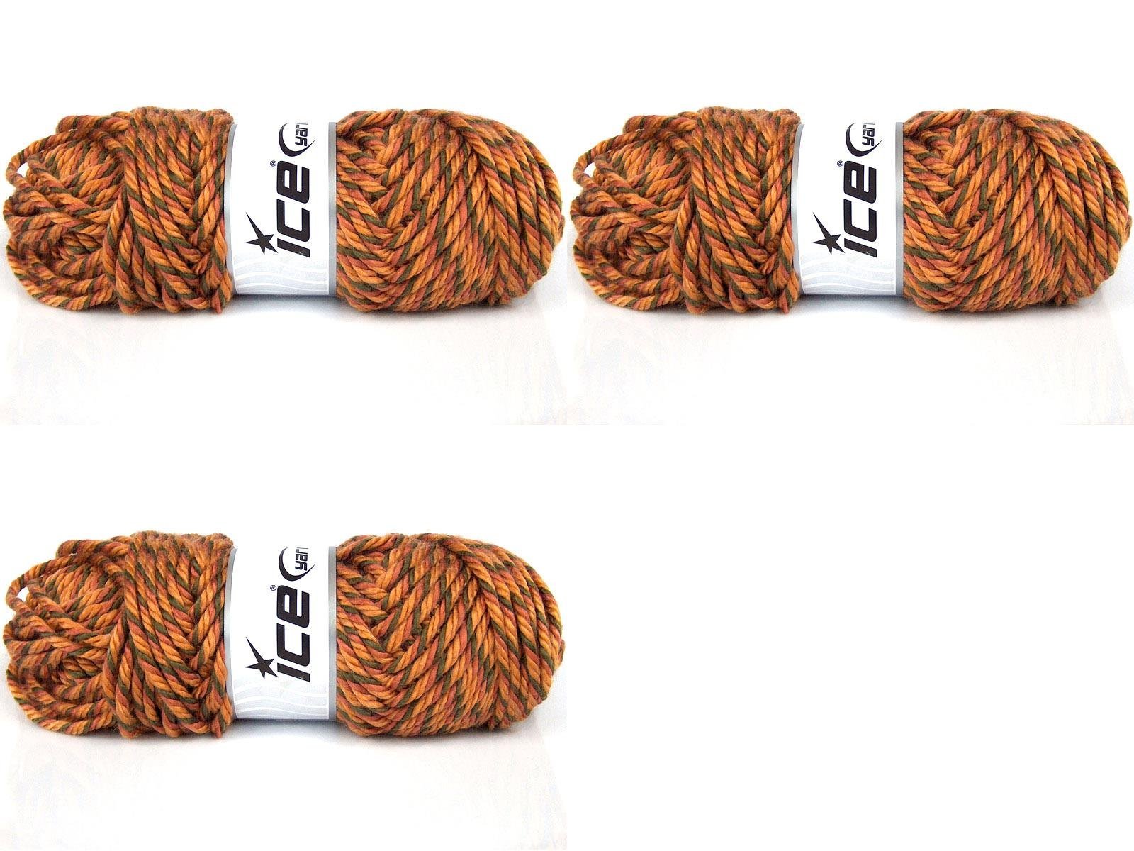 3x135gr. AUBURNDALE Akrilik Haki, Altın tonları Kışlık, Düz iplikler, Çok Kalın, Batik Desenli, 100% Akrilik , Akrilik