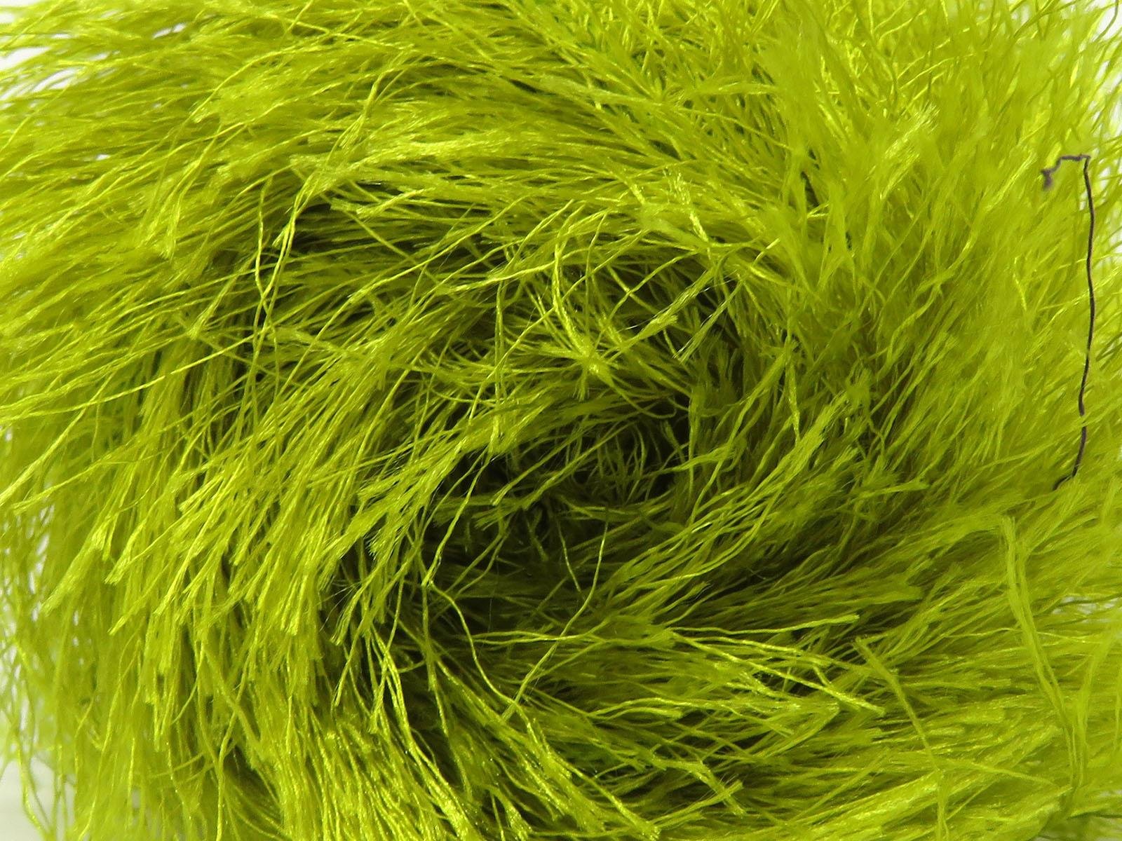 400 gr ICE YARNS EYELASH BULKY 400GR Hand Knitting Yarn Olive Green
