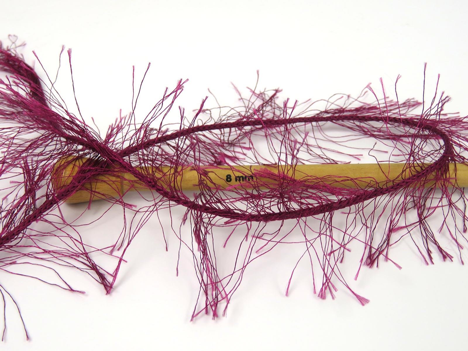 400 gr ICE YARNS EYELASH BULKY 400GR Hand Knitting Yarn Burgundy