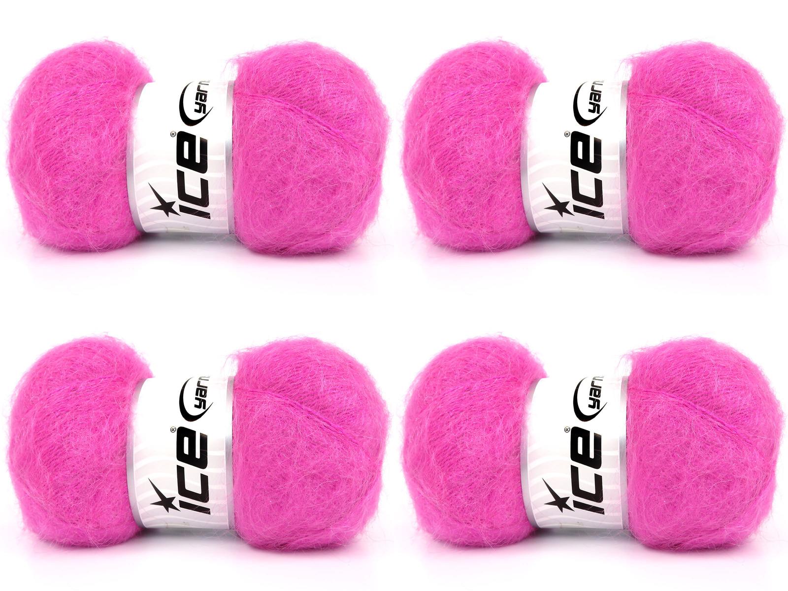 4x100gr. BERMUDA MOHAIR Pembe Akrilik, Tiftik Kışlık, Tiftik