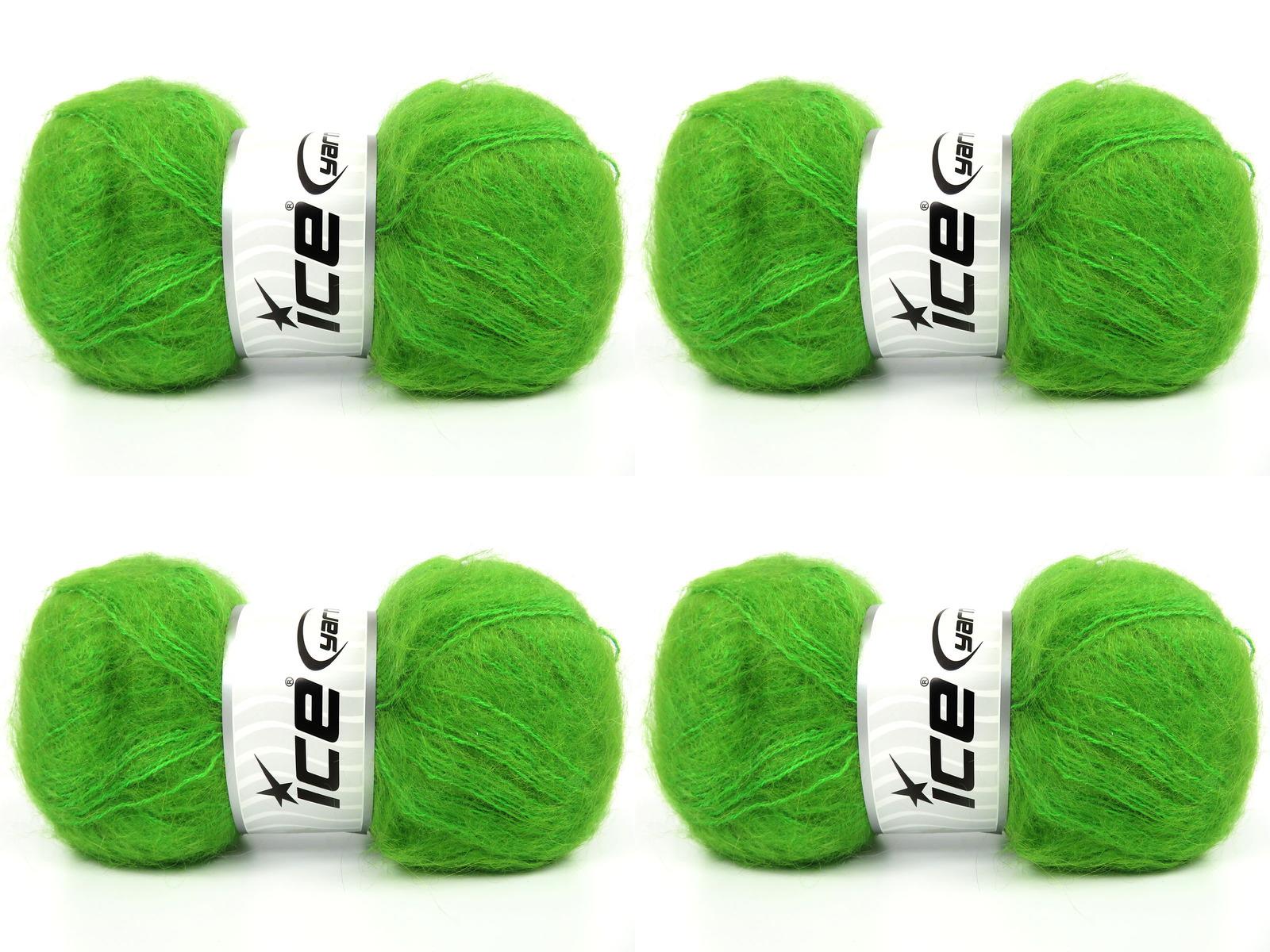 4x100gr. BERMUDA MOHAIR Yeşil Akrilik, Tiftik Kışlık, Tiftik
