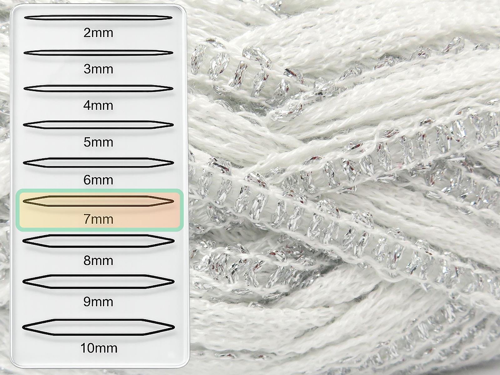 4x100gr. FLAMENCO Beyaz Simli, Akrilik Fular - Şal, Metalik Simli, Kışlık, Çok Kalın, Akrilik