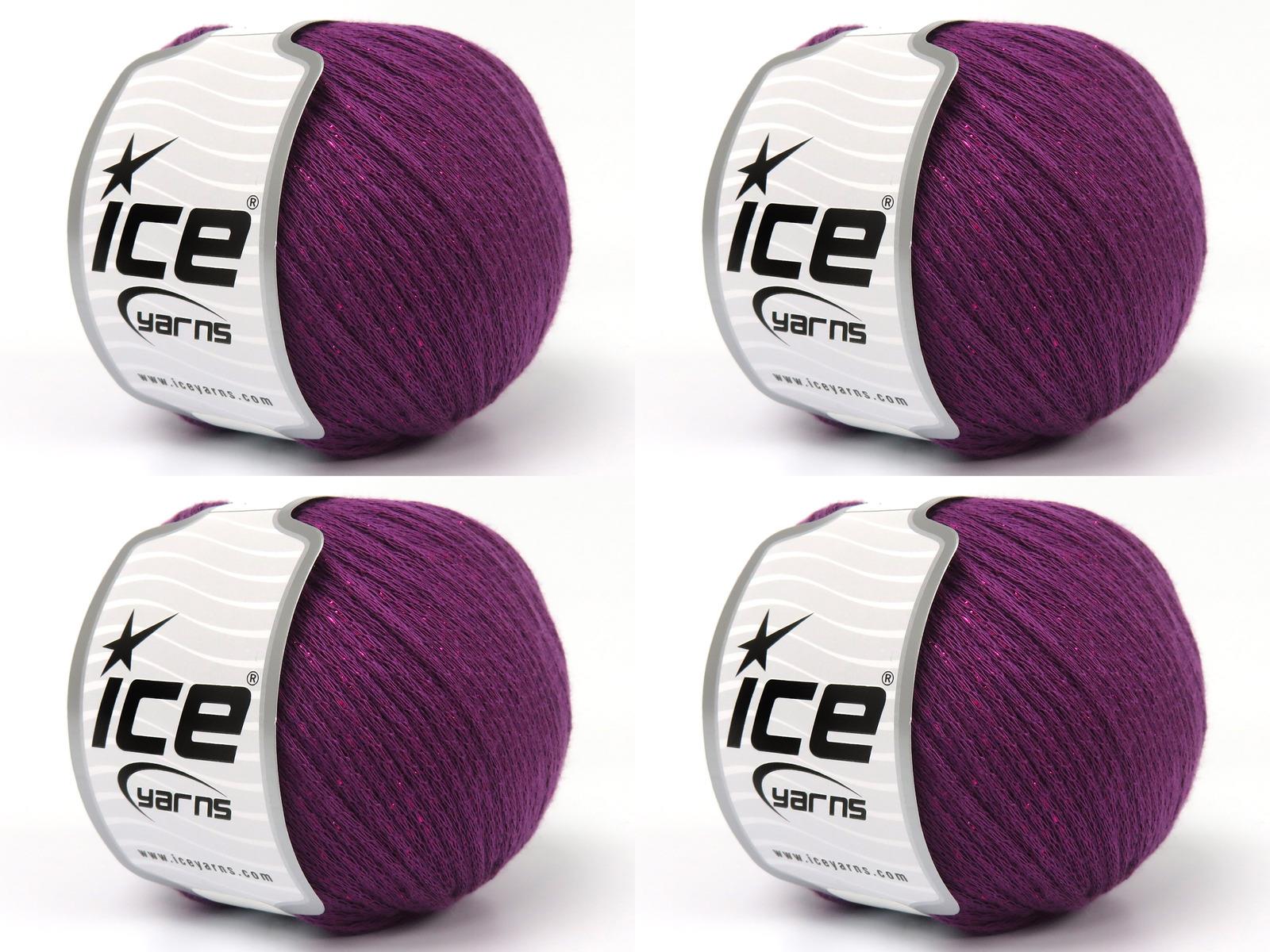 4x100gr. VISCOSE GLITZ Metalik Simli, Viskon Lavanta Metalik Simli, Viskon, Yazlık İplikler