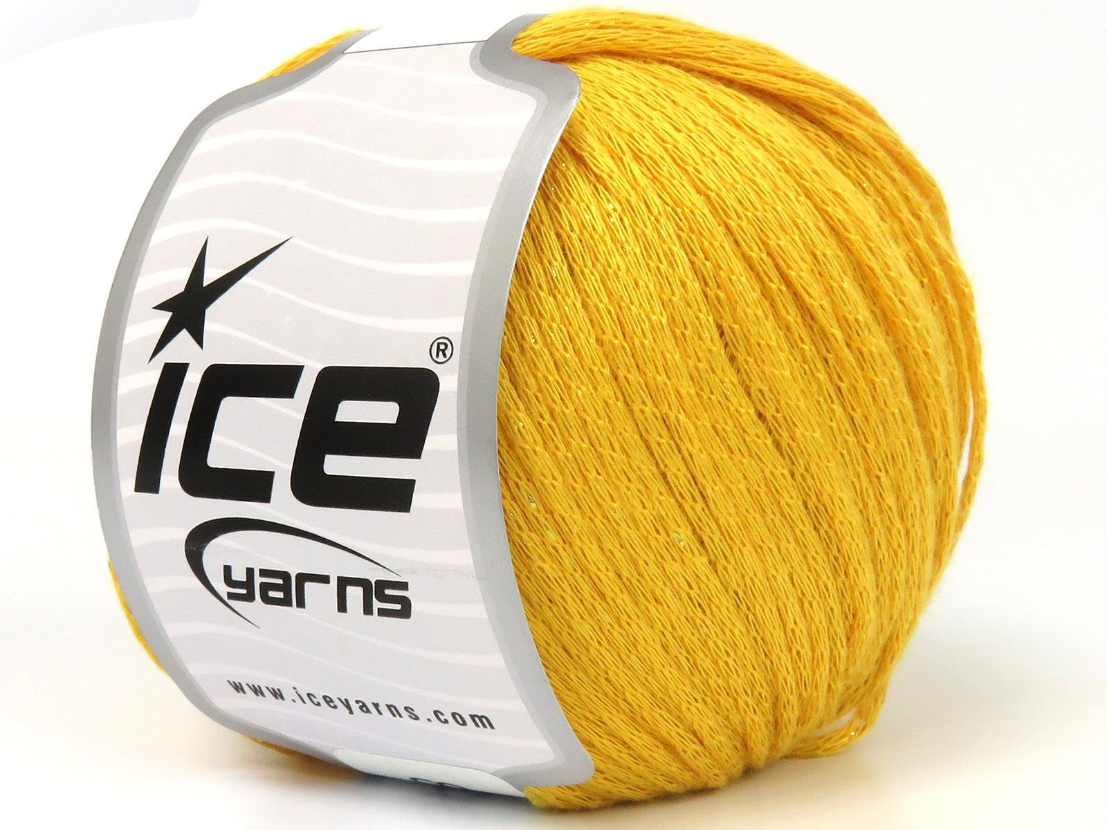 4x100gr. VISCOSE GLITZ Metalik Simli, Viskon Sarı Metalik Simli, Viskon, Yazlık İplikler