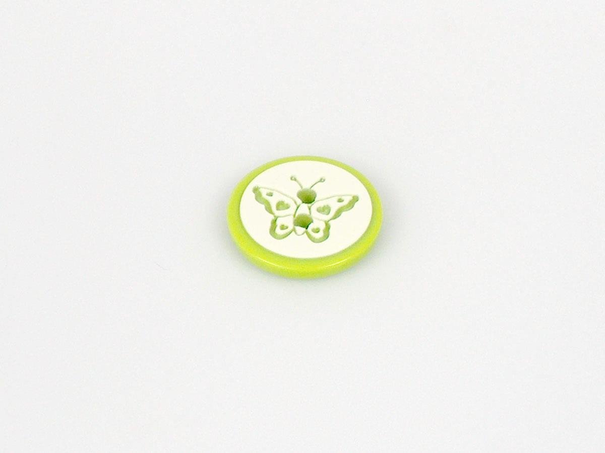 5 Butterfly Figure Buttons Green 15mm long