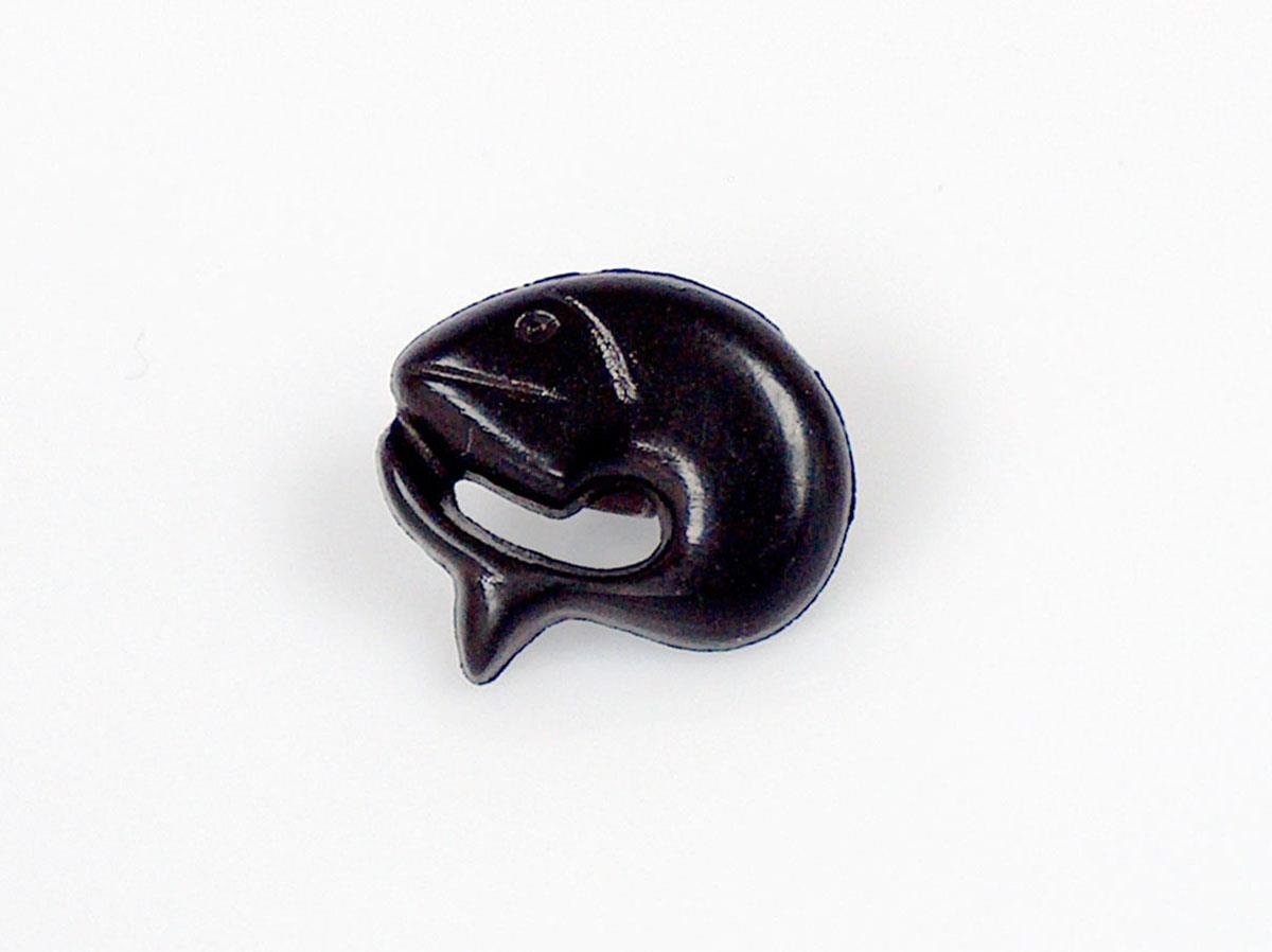 5 Dolphin Figure Buttons Black 15mm long