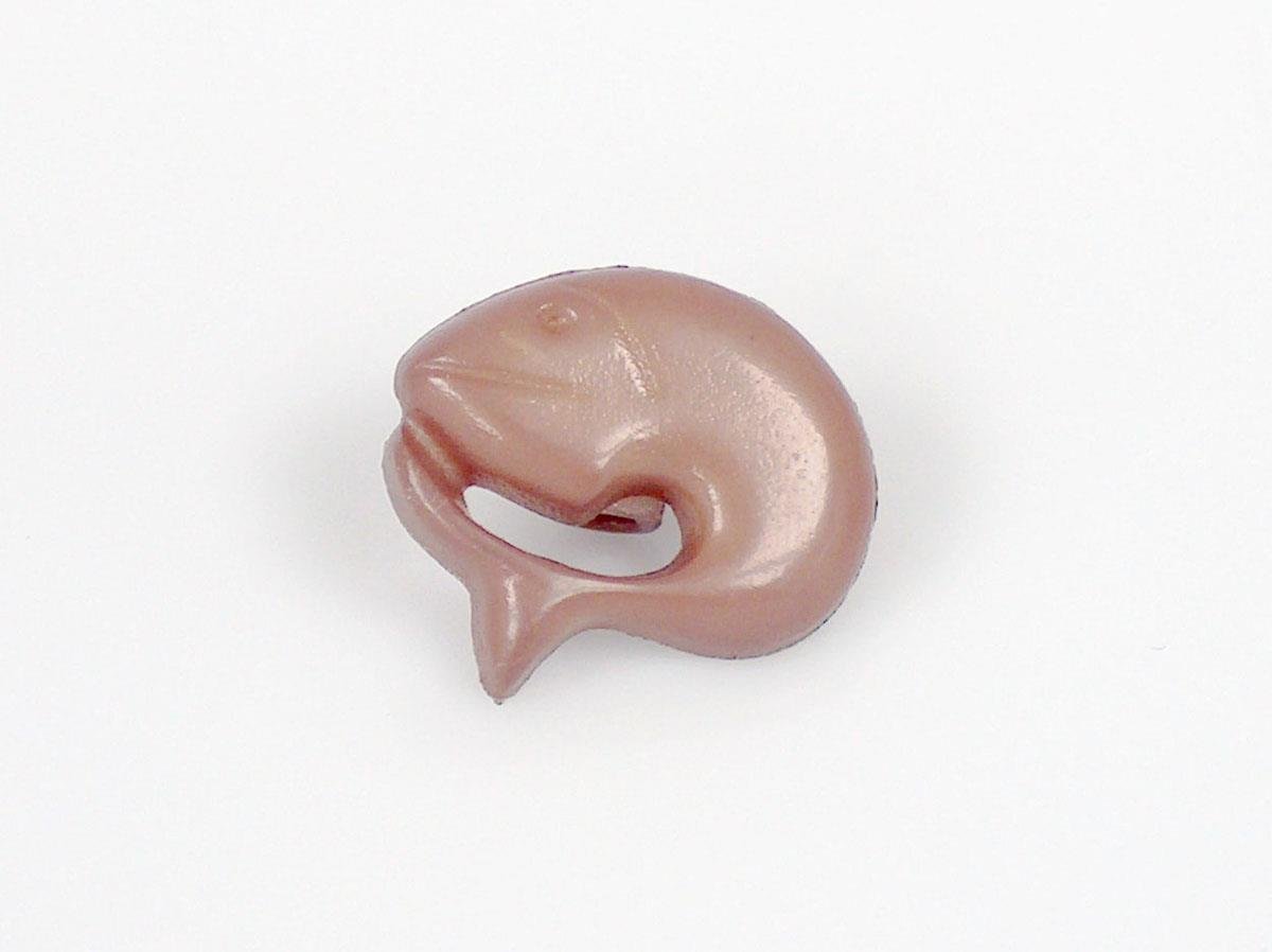5 Dolphin Figure Buttons Brown 15mm long