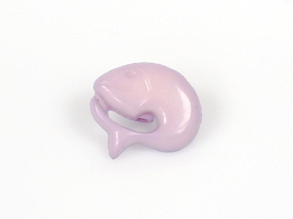 5 Dolphin Figure Buttons Lilac 15mm long