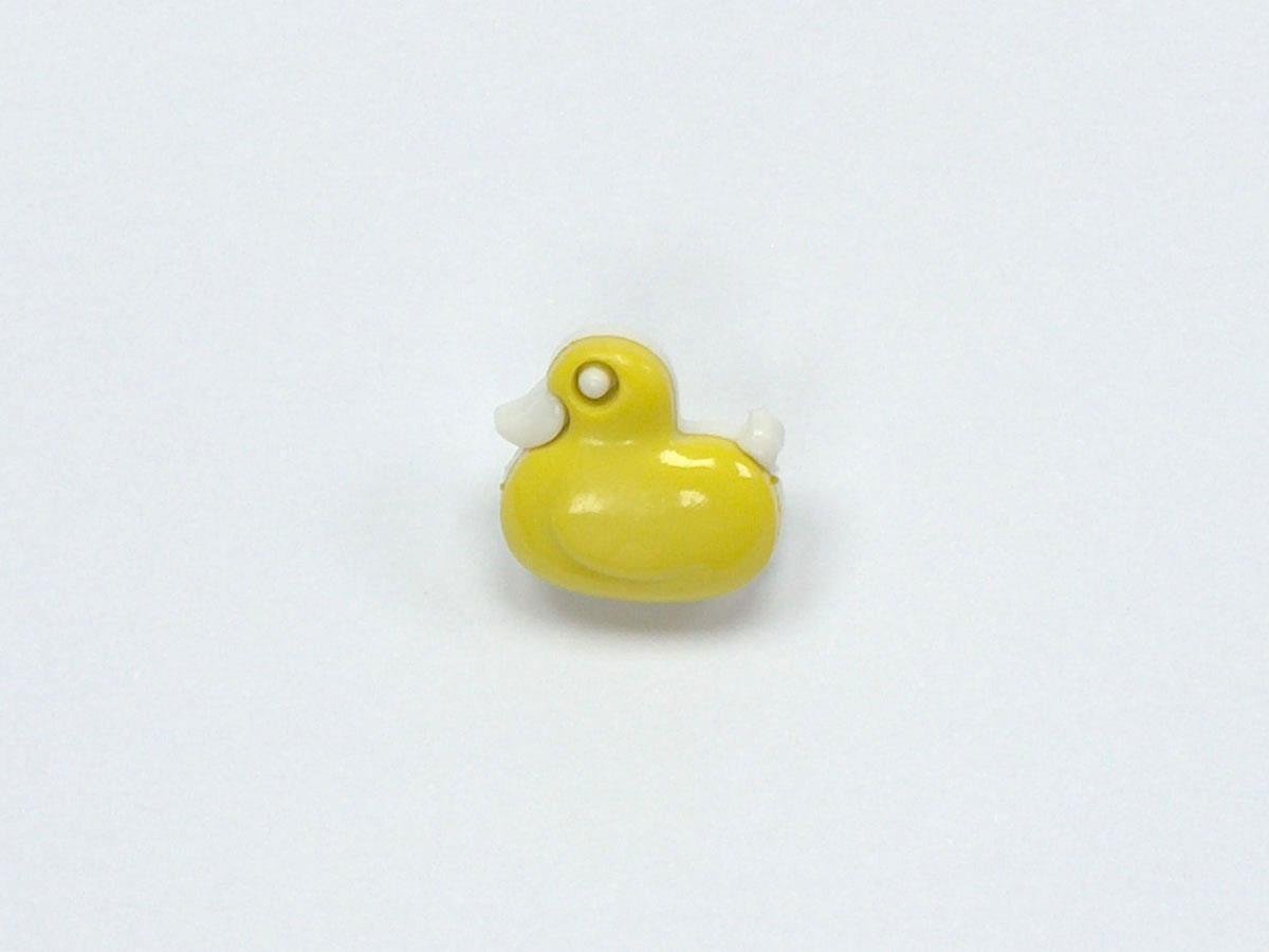 5 Duck Figure Buttons Pistachio Green 15mm long