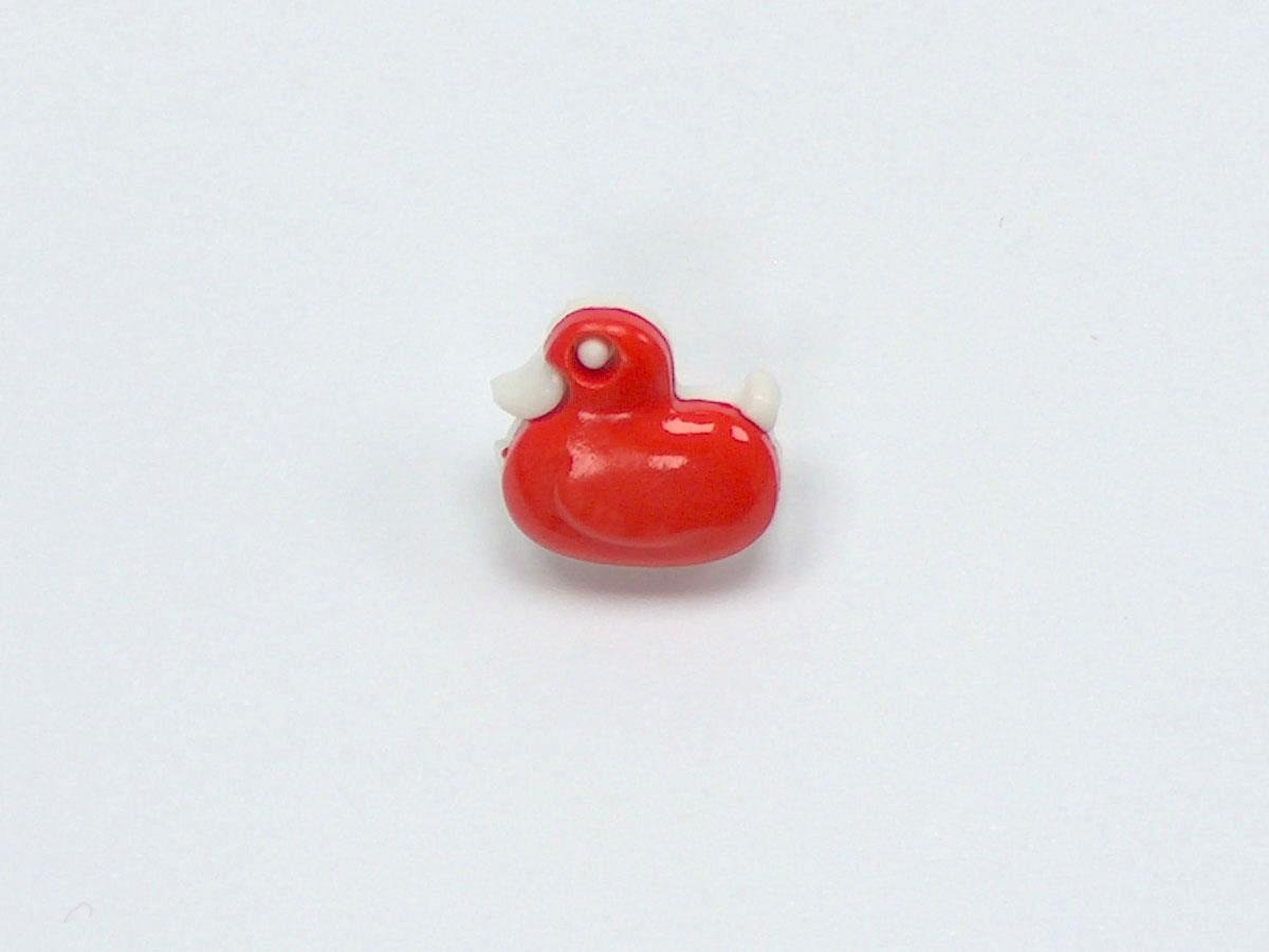 5 Duck Figure Buttons Red 15mm long