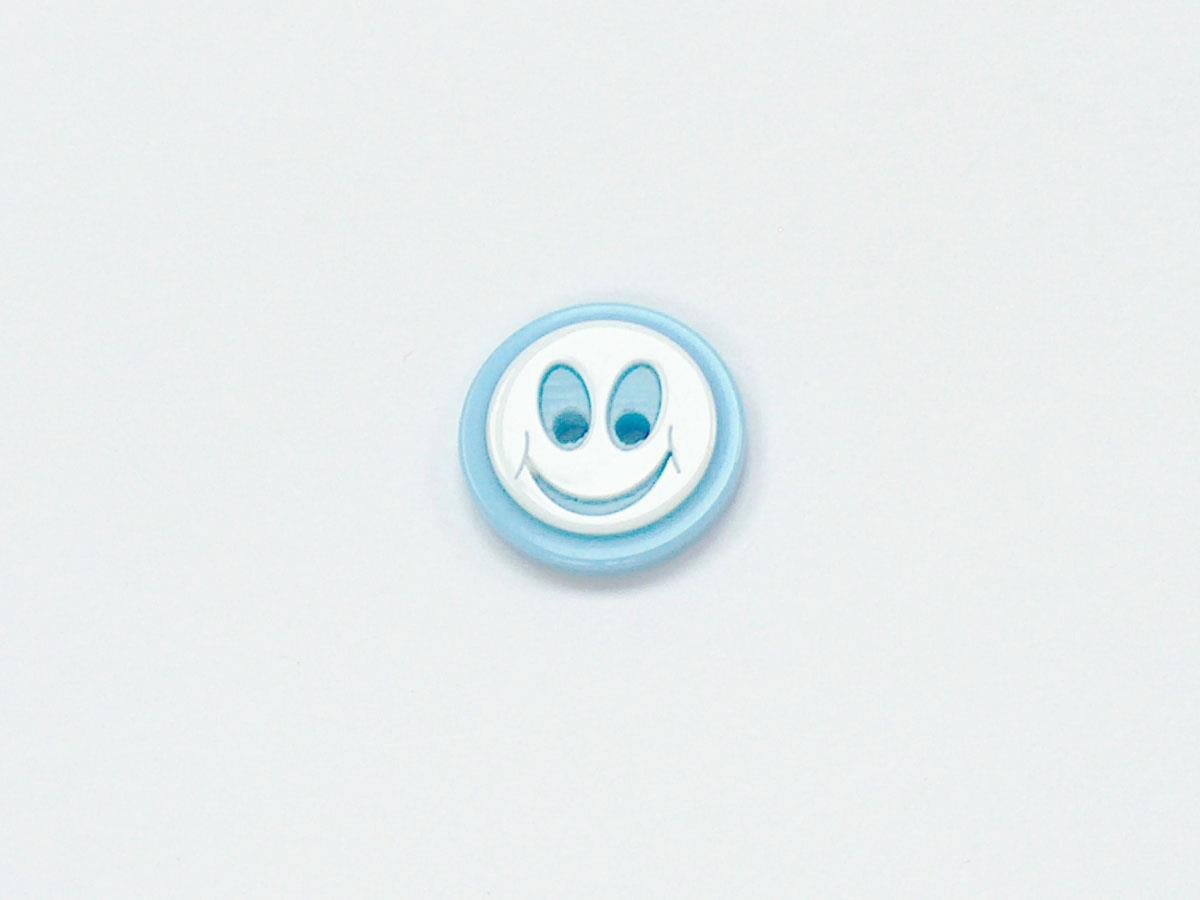5 Ghost Face Figure Buttons Blue, White 15mm long