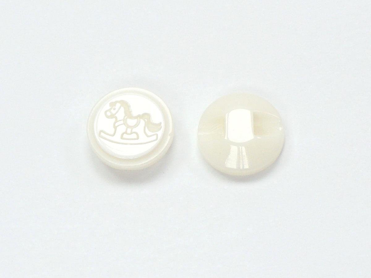 5 Rocker Figure Buttons White 15mm long