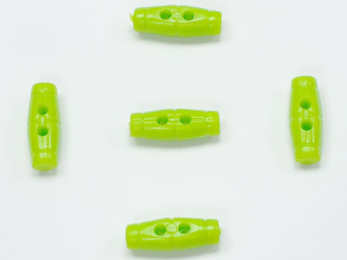 5 Shepherd Buttons Green 15mm long