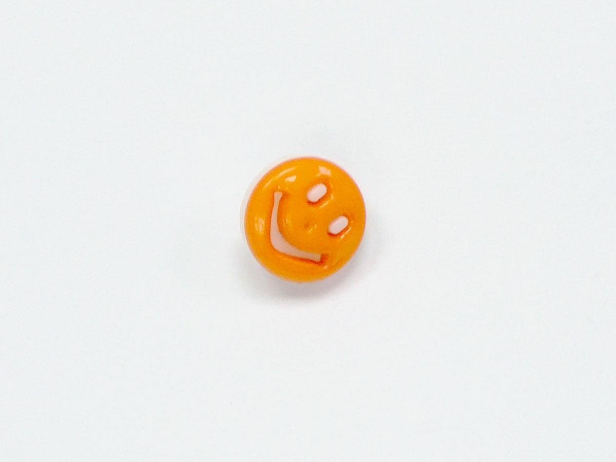 5 Smiling Face Figure Buttons Multicolor Orange, White 15mm long
