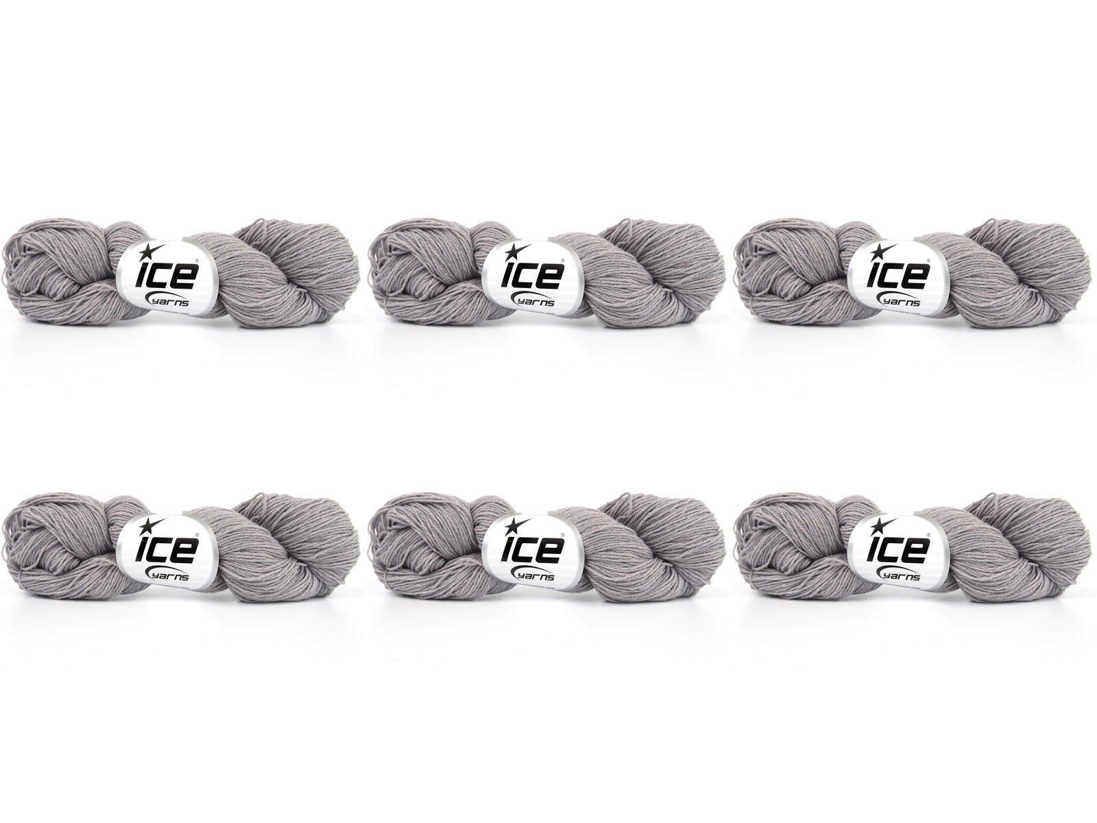 6x50gr. MERINO COTTON Açık Gri Organik Pamuk, Merino Yün Lüks, Kışlık, Yün, Organik Pamuk, Pamuk, Merino Yün