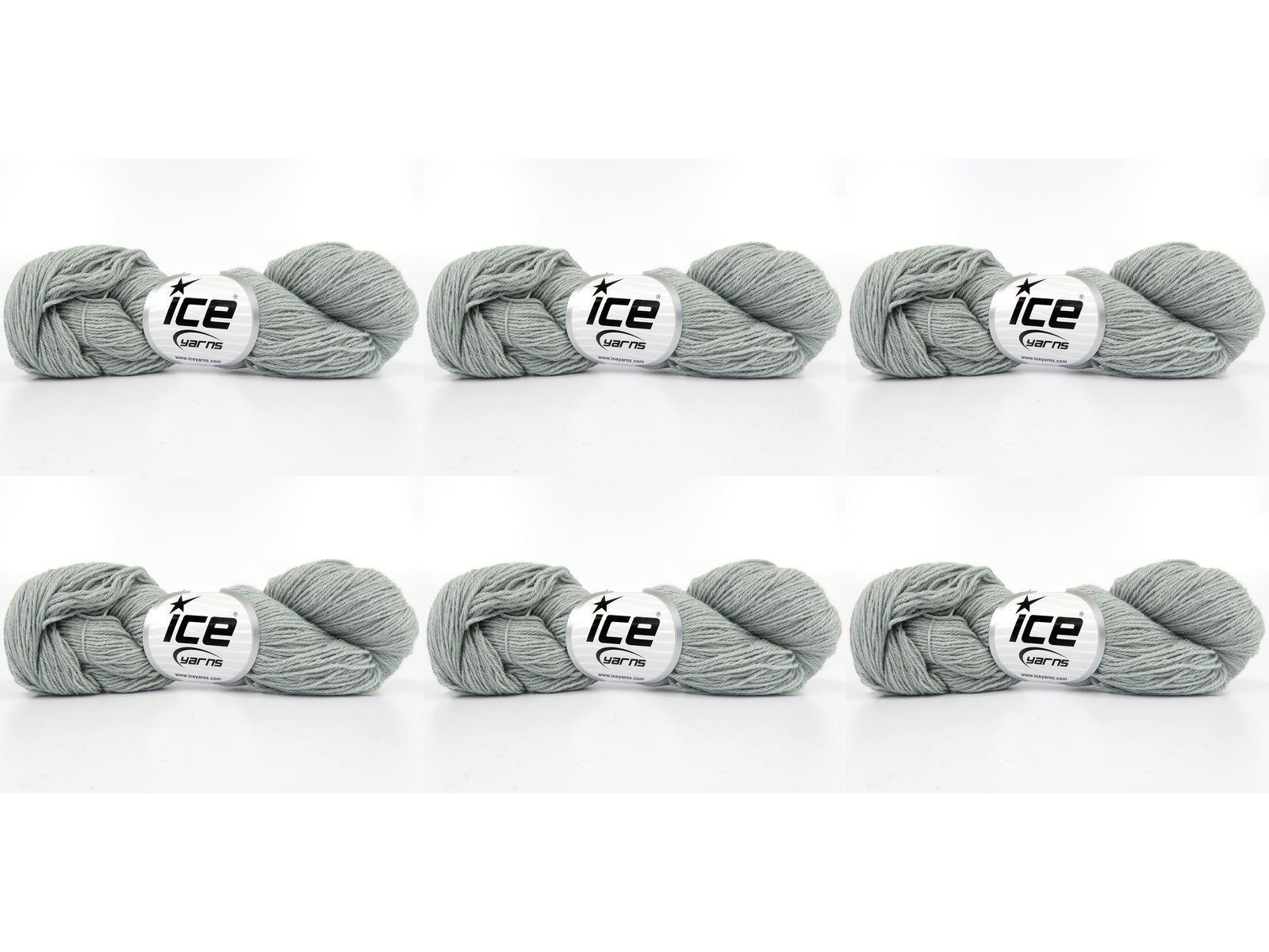 6x50gr. MERINO COTTON Açık Mavi Organik Pamuk, Merino Yün Lüks, Kışlık, Yün, Organik Pamuk, Pamuk, Merino Yün