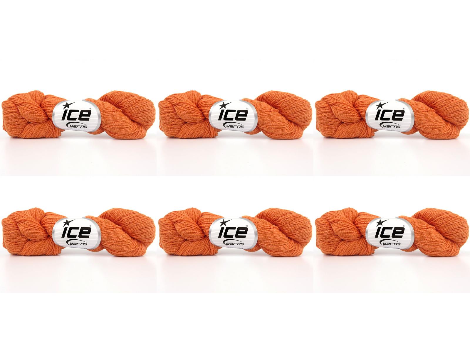 6x50gr. MERINO COTTON Turuncu Organik Pamuk, Merino Yün Lüks, Kışlık, Yün, Organik Pamuk, Pamuk, Merino Yün