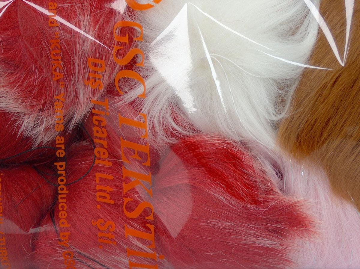 8 Faux Fur PomPoms Mixed Lot