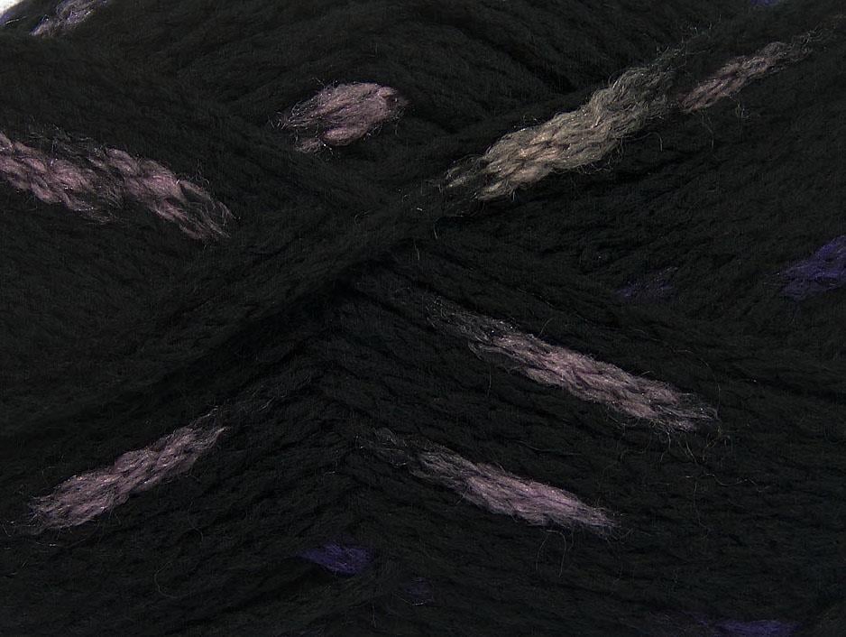 AirWool Bulky Spots Black, Purple, Rose Pink