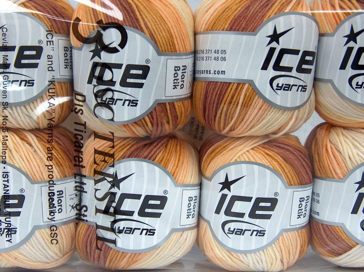 Alara Batik Cream, Gold, Copper, Light Salmon, Light Yellow