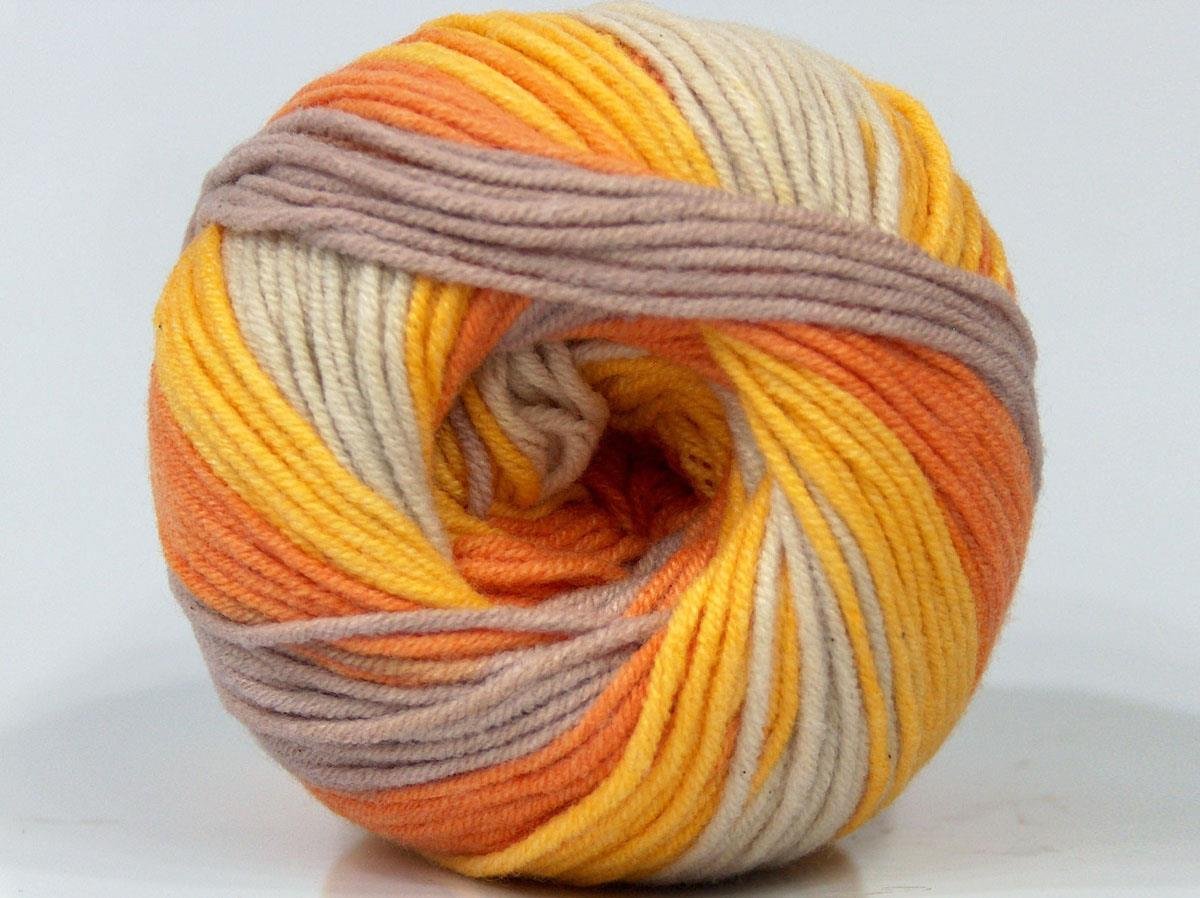 Alara Batik Cream, Orange, Yellow, Dark Beige