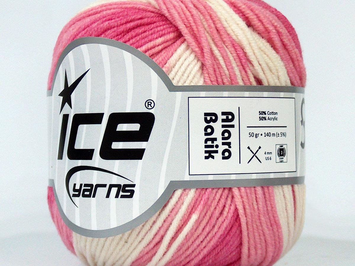 Alara Batik White, Pink Shades