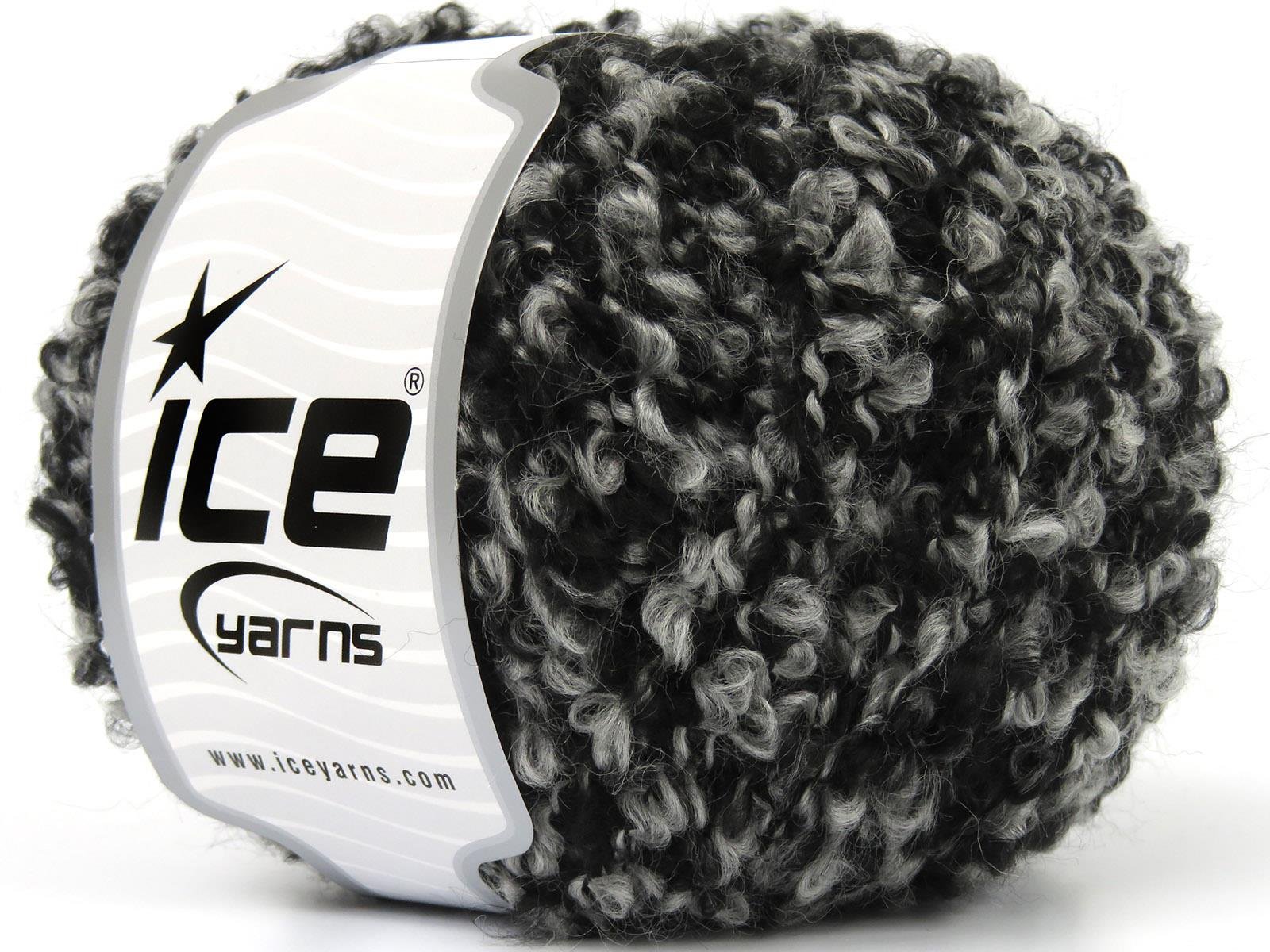 Alpaca Boucle Black, Grey