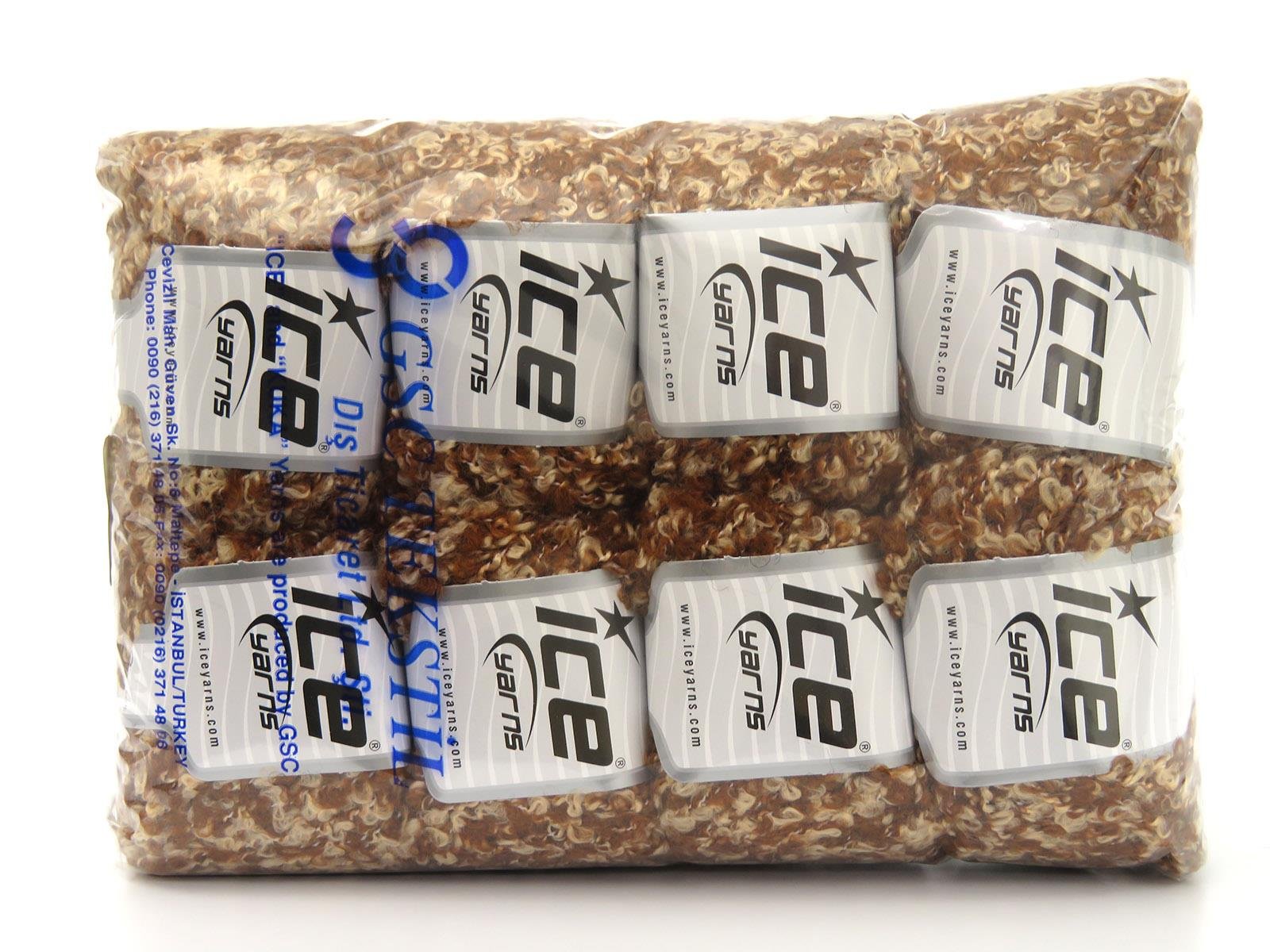 Alpaca Boucle Cream, Caramel