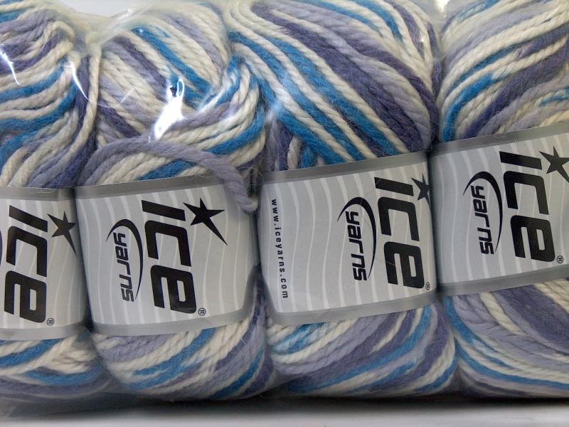 Alpaca Bulky Magic Blue, White, Purple