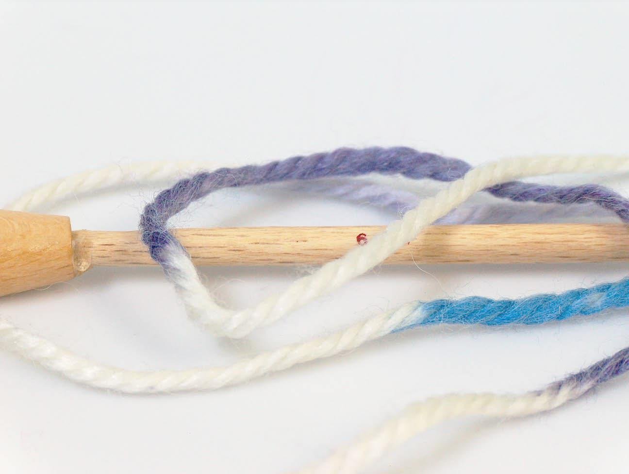 Alpaca Bulky Magic Blue, White, Purple