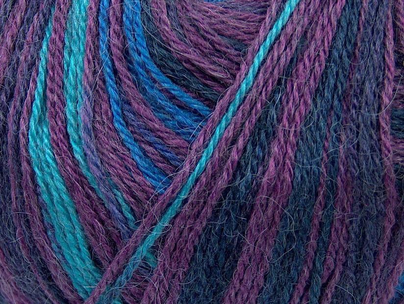 Alpaca Fine Magic Blue, Purple, Turquoise, Maroon