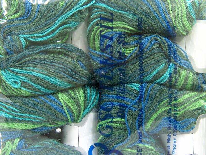 Alpaca Fine Magic Blue, Turquoise, Green Shades