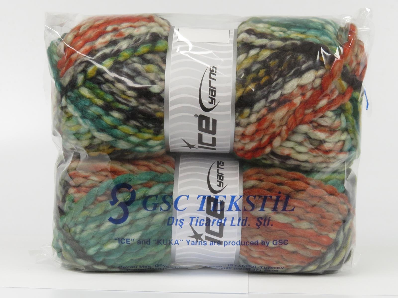 Alpine Wool Color Black, Green Shades, Copper, Beige