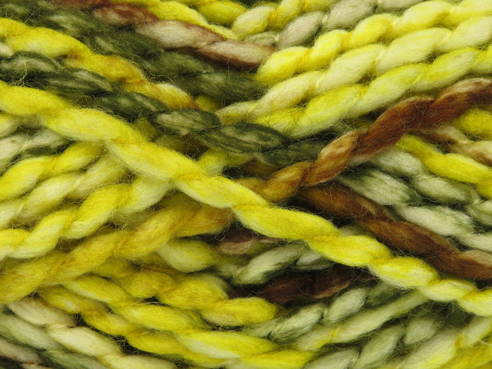 Alpine Wool Color Brown, Green Shades