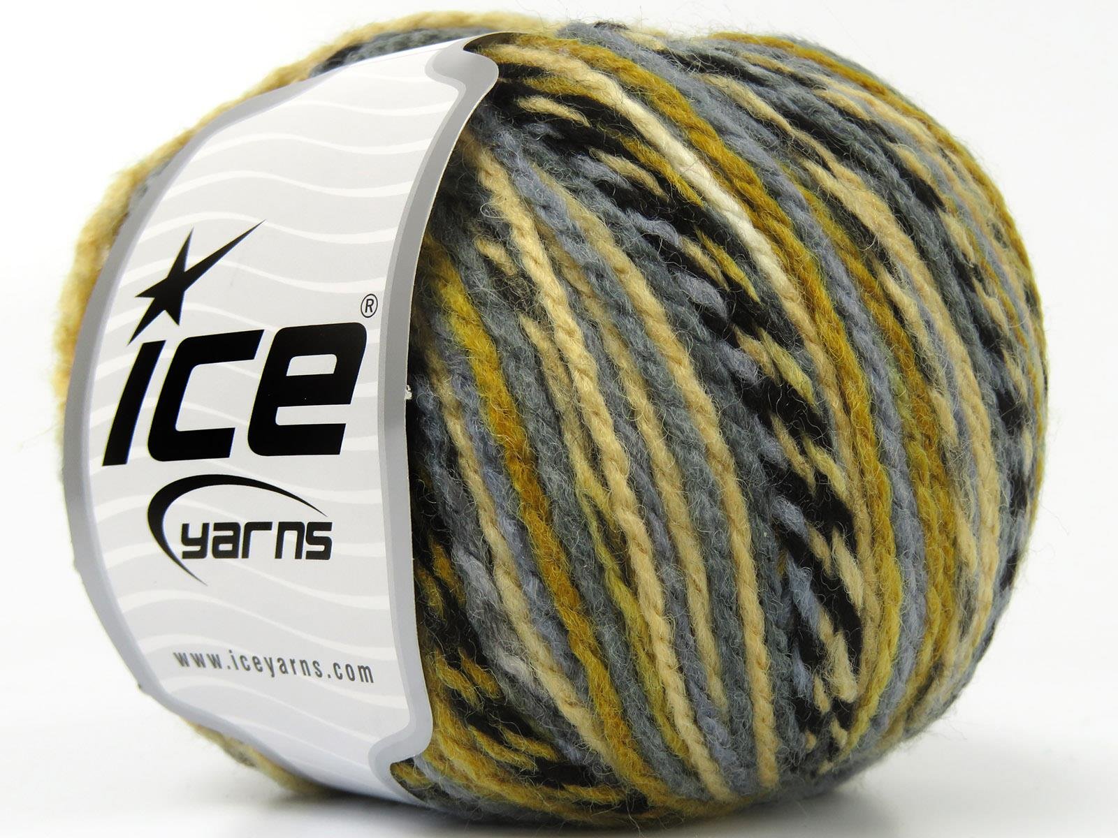 Anatolia Wool Black, Cream, Gold, Grey Shades