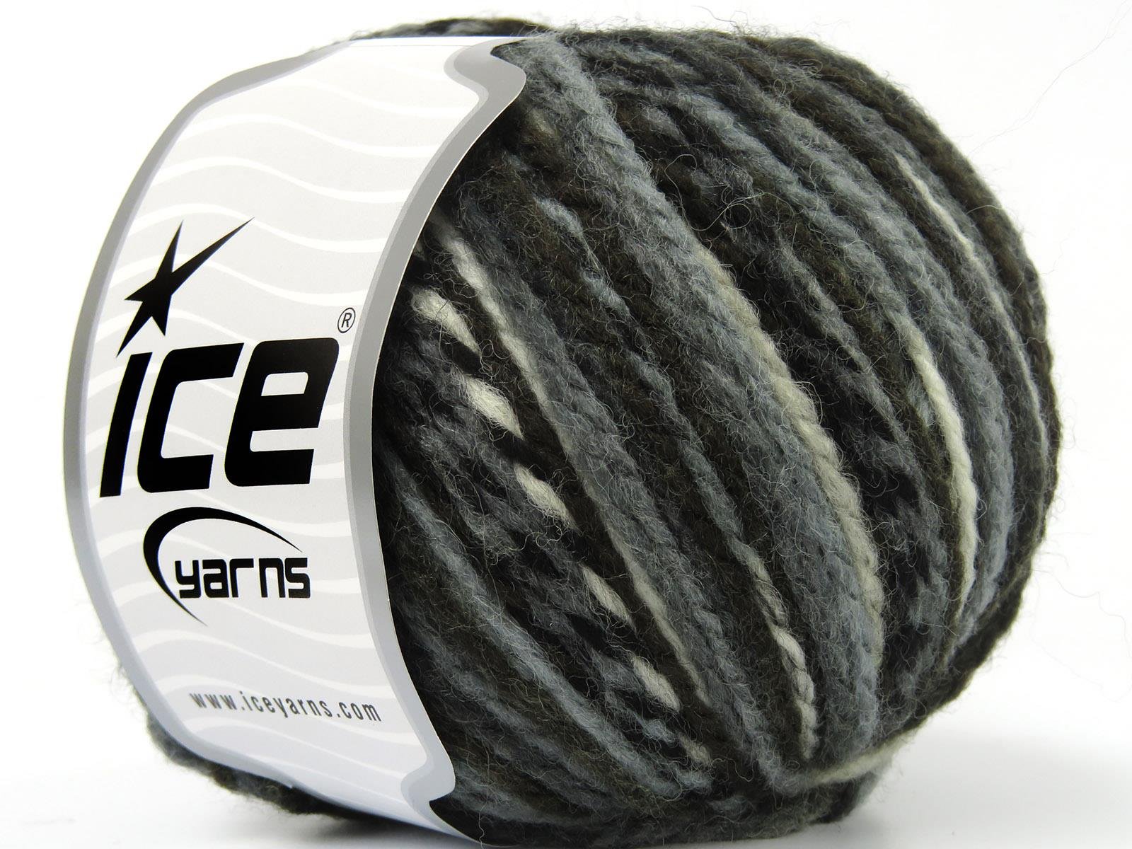 Anatolia Wool Black, White, Dark Brown, Grey Shades