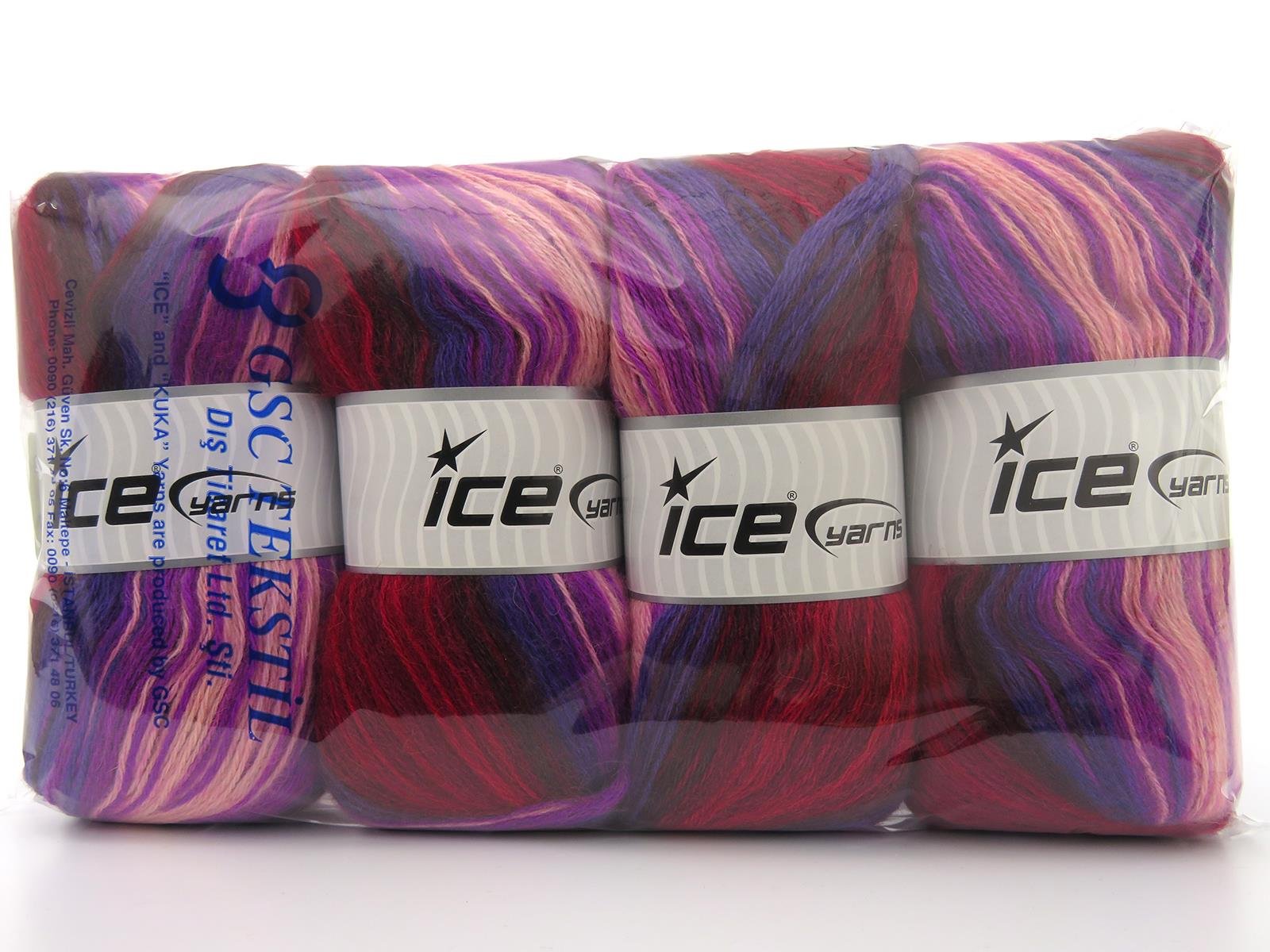 Angora Active Burgundy, Maroon, Salmon, Lilac Shades