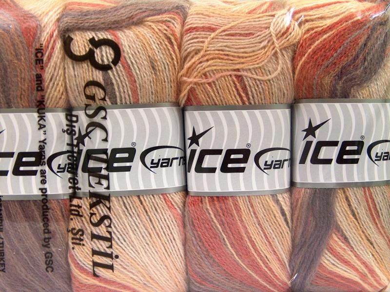 Angora Active Maroon, Copper, Cream Shades