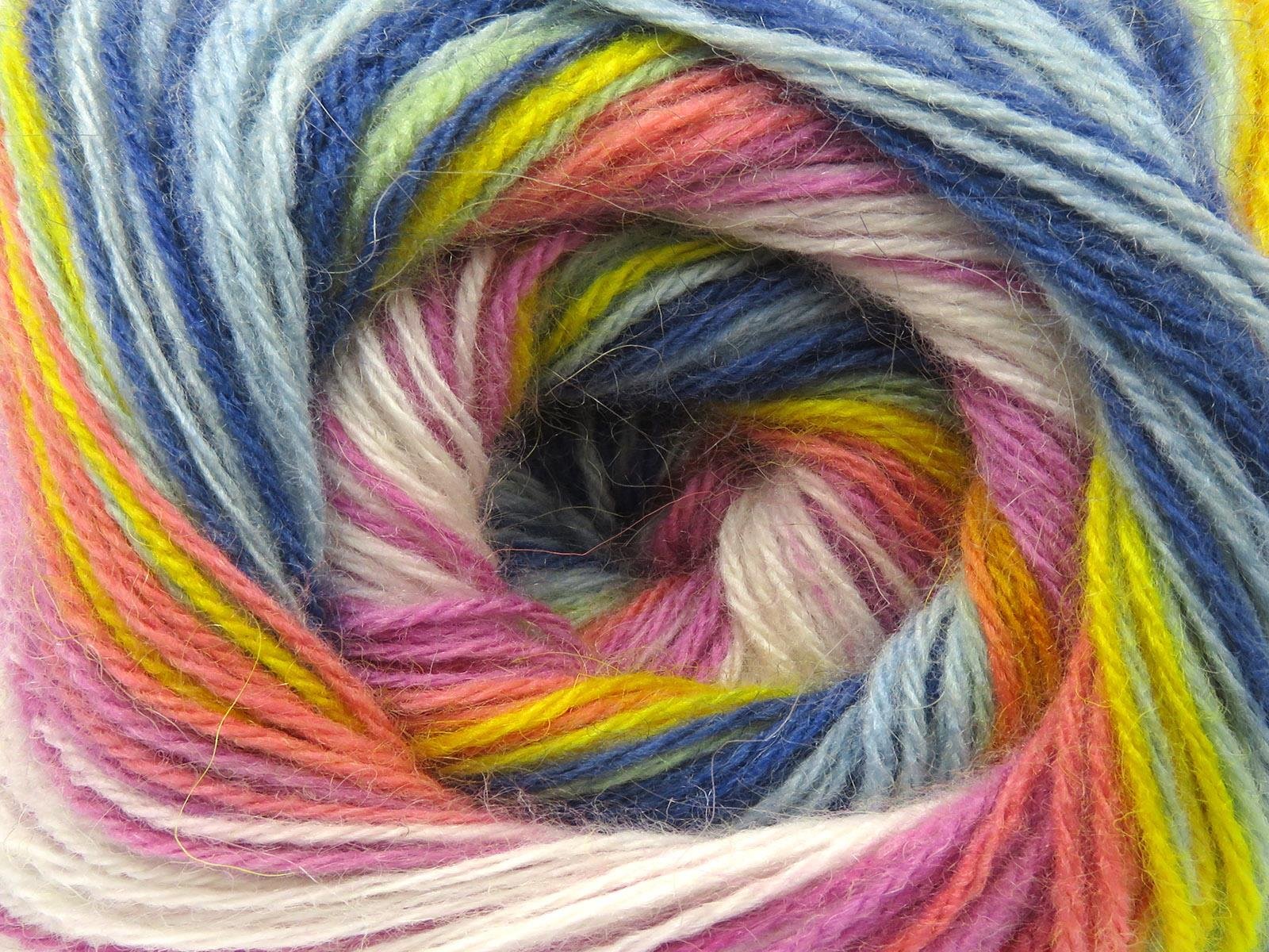 Angora Active Pink, White, Yellow, Salmon, Blue Shades