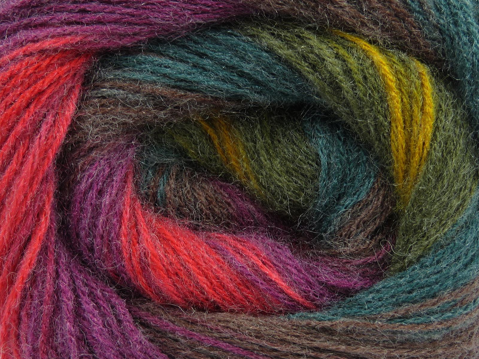 Angora Batik Brown, Purple, Red, Gold, Green Shades