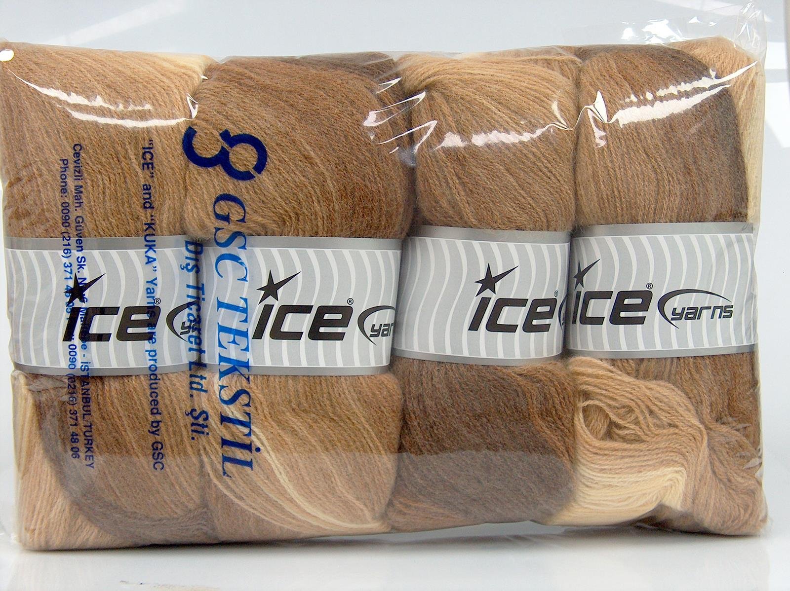 Angora Batik Brown Shades, Ecru