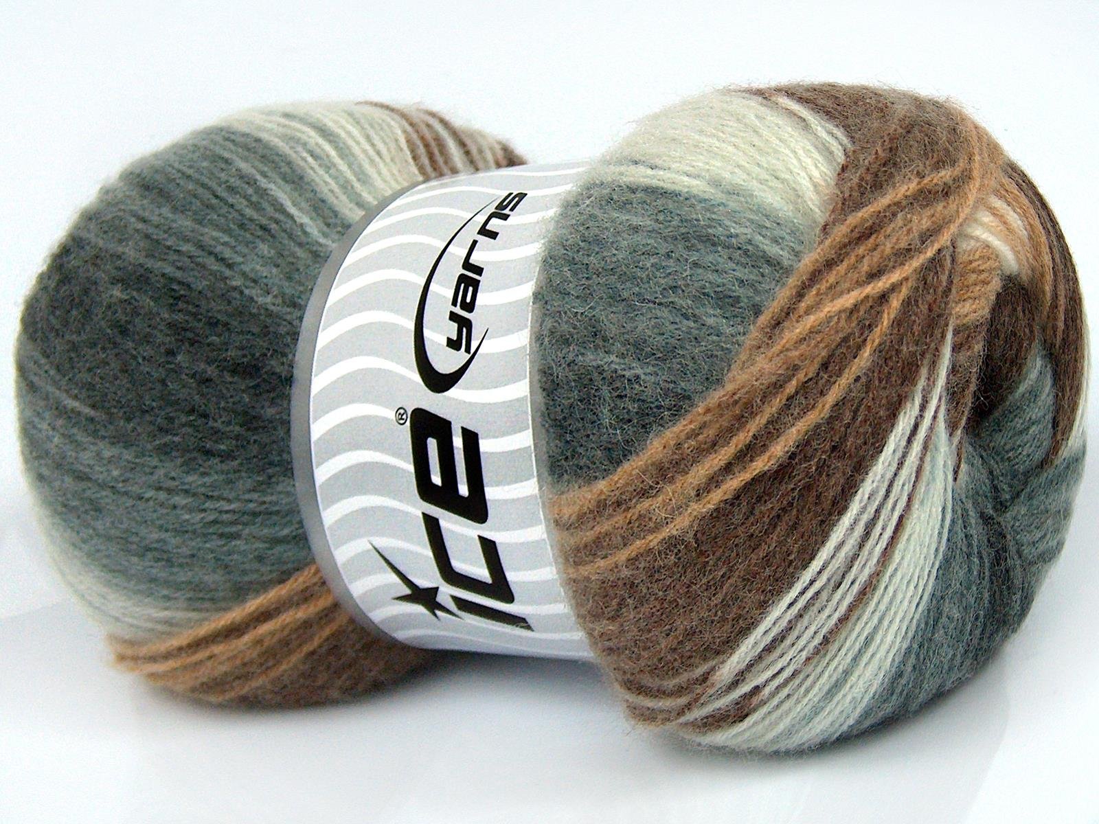 Angora Batik Brown Shades, Grey Shades, Ecru