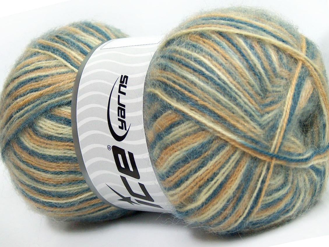 Angora Supreme Color Blue, Cream, Beige